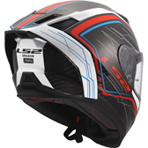 HJÄLM LS2 FF807 DRAGON CARBON Subic Vit/Blå/Röd