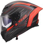 HJÄLM LS2 FF807 DRAGON CARBON Subic Röd