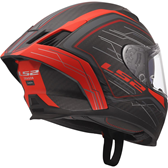 HJÄLM LS2 FF807 DRAGON CARBON Subic Röd