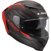 HJÄLM LS2 FF807 DRAGON CARBON Subic Röd