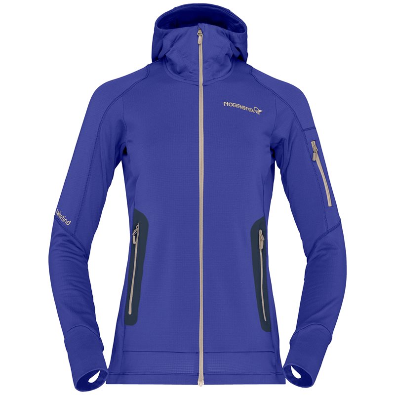 Norr&oslash;na Falketind Power Grid Hood W's Royal Blue - XS