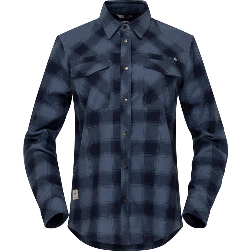 Norr&oslash;na Femund Flannel Shirt W'S Navy Blazer - XS