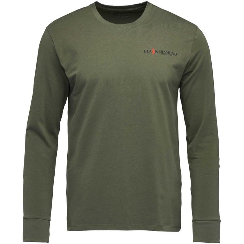 Black Diamond M Heritage Wordmark Ls Tee Tundra - M