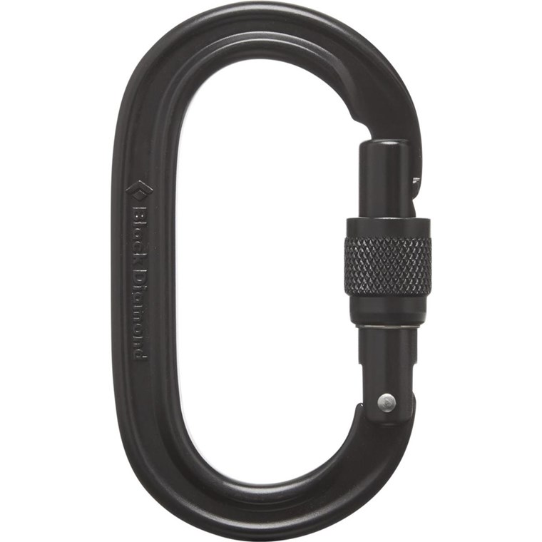 Black Diamond Oval Keylock Scrwgt Carabiner Black