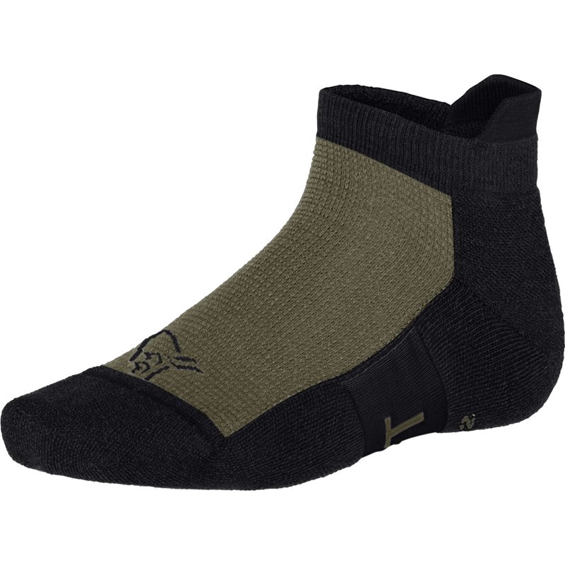 Norr&oslash;na Senja Merino Lightweight Socks Short Olive Night - 37-39
