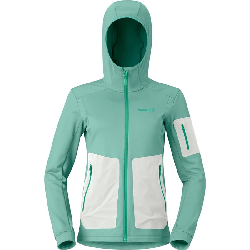 Norr&oslash;na Falketind Warm2 Stretch Hood W&acute;s Malachite Green - S