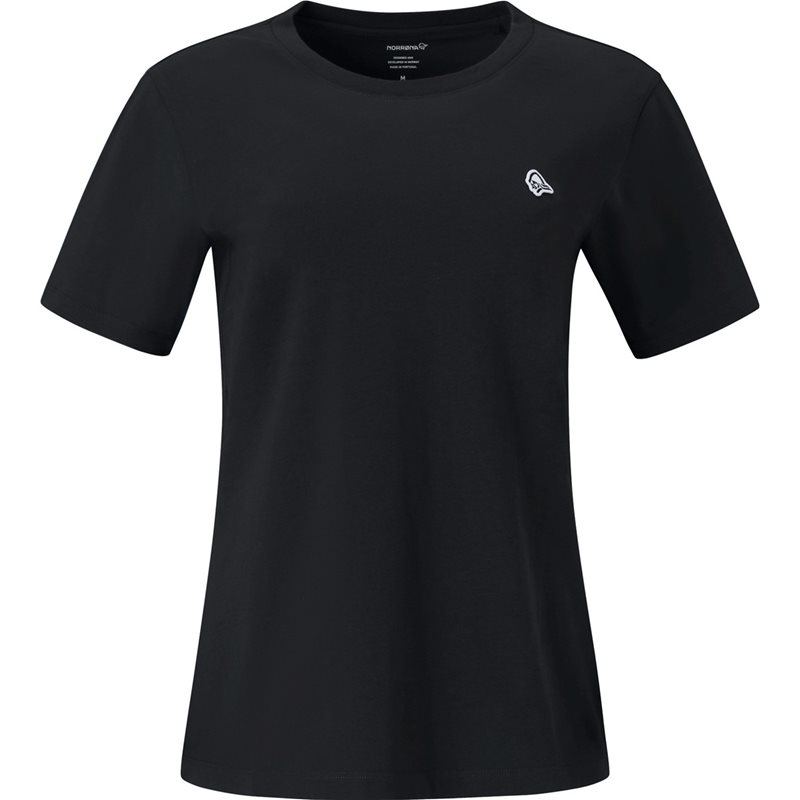 Norr&oslash;na /29 Cotton Viking Patch T-Shirt W&acute;s Caviar Black - XS