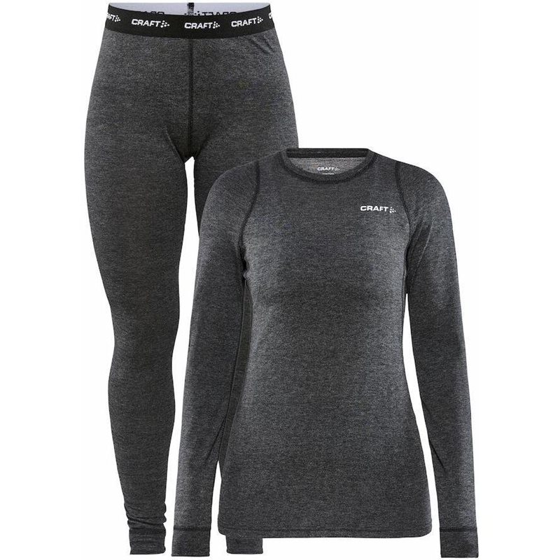 Craft WOOL MERINO SET W W Black Melange - XS