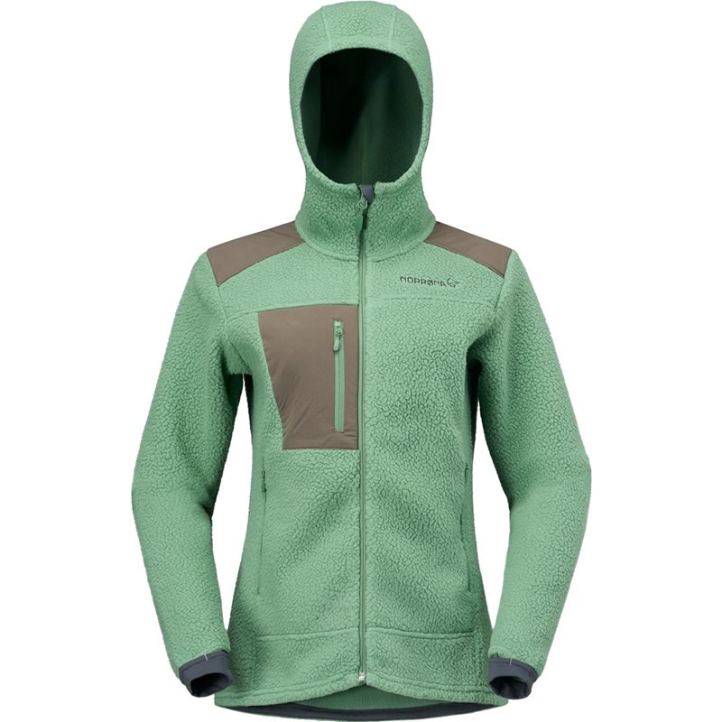 Norr&oslash;na Trollveggen Warm3 Zip Hood Dark Ivy - XS