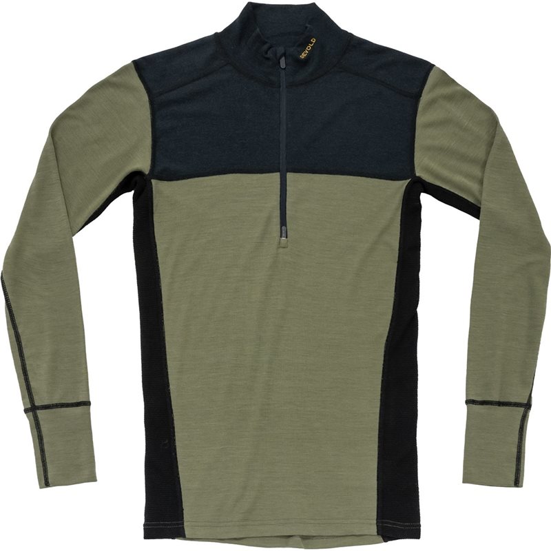 Devold Lauparen Merino 190 Zip Neck Man Ink/Lichen/Black - S