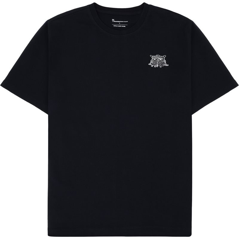 KnowledgeCotton Apparel Regenerative Organic Cotton Chest Embroi Night Sky - M
