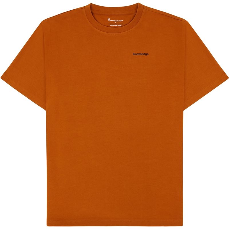 KnowledgeCotton Apparel Regenerative Organic Cotton Back Print T Mocha - S