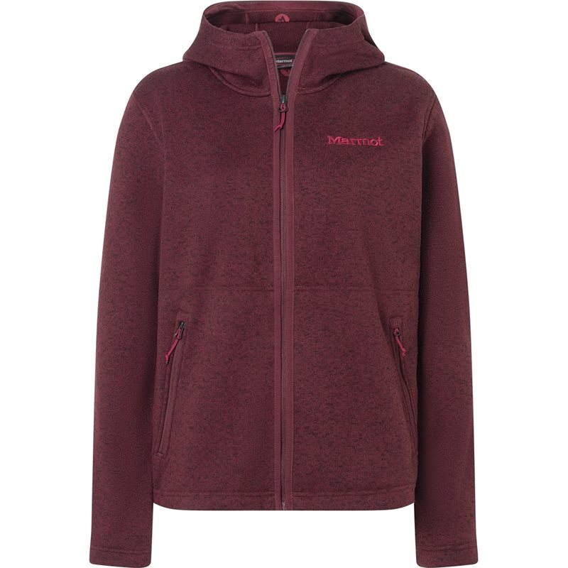 Marmot Wm's Drop Line Full Zip Hoody Acai Berry Heather - XS