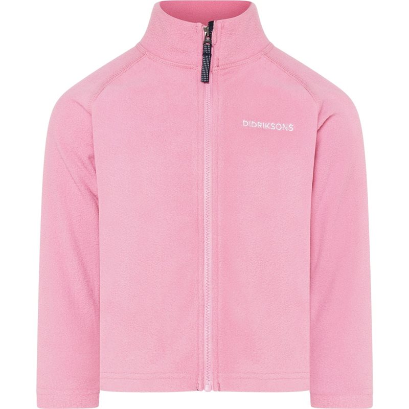 Didriksons Monte Kids' Full-Zip Light Heather Pink - 110 cl