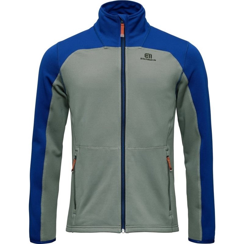 Elevenate Men's Skiers Fleece Zip Gray Green - S