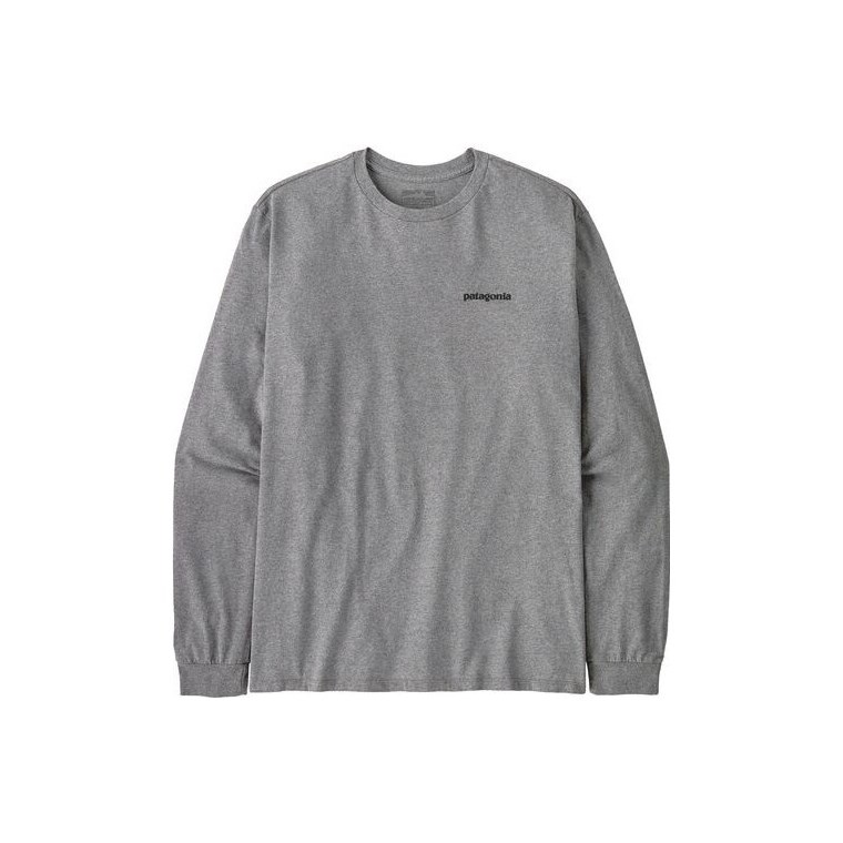 Patagonia M's L/S P-6 Logo Responsibili-Tee Gravel Heather