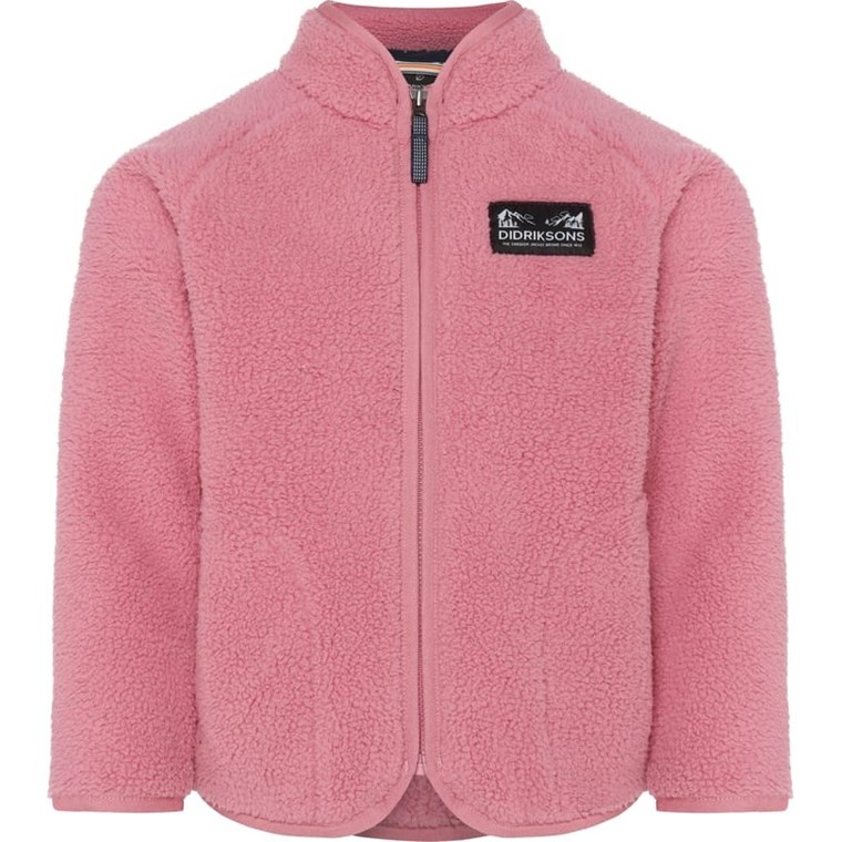 Didriksons Gibbs Kids' Full-Zip Heather Pink