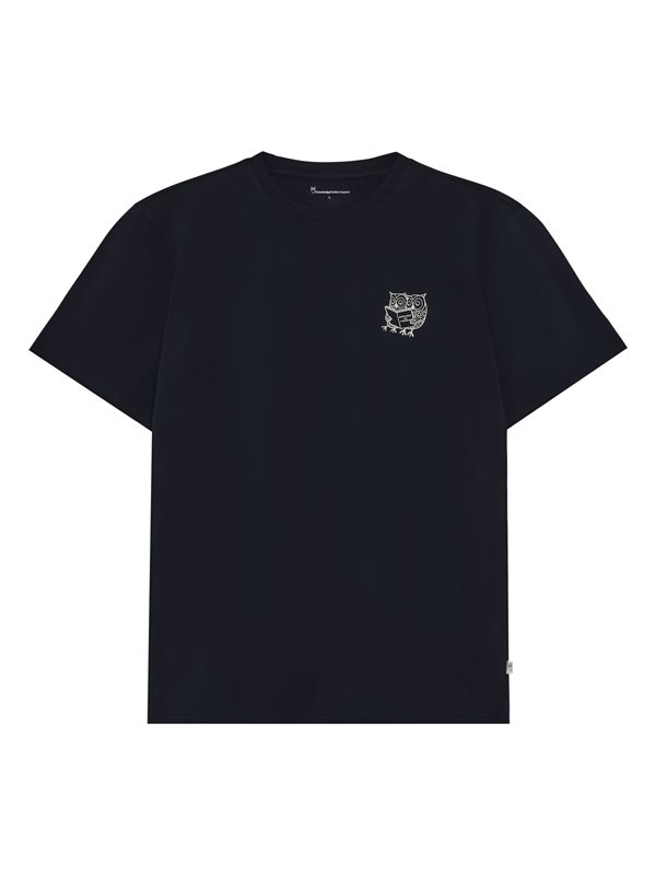 KnowledgeCotton Apparel SOS Regenerative Organic Cotton Chest Print T-shirt Night Sky - M