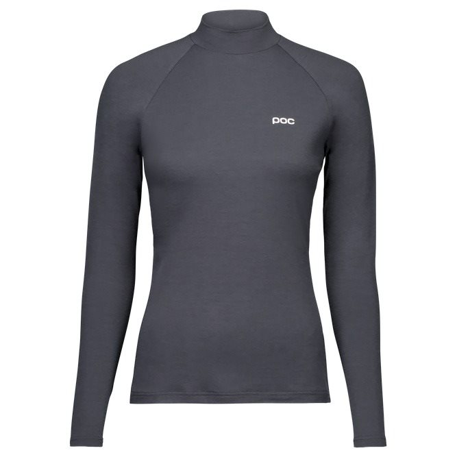 POC W's Layer Merino Mock Neck Jersey Sylvanite Grey - S