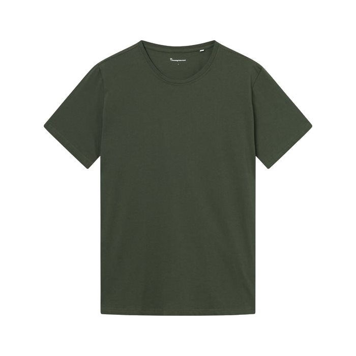 KnowledgeCotton Apparel Tee With Flaglabel Forrest Night - S