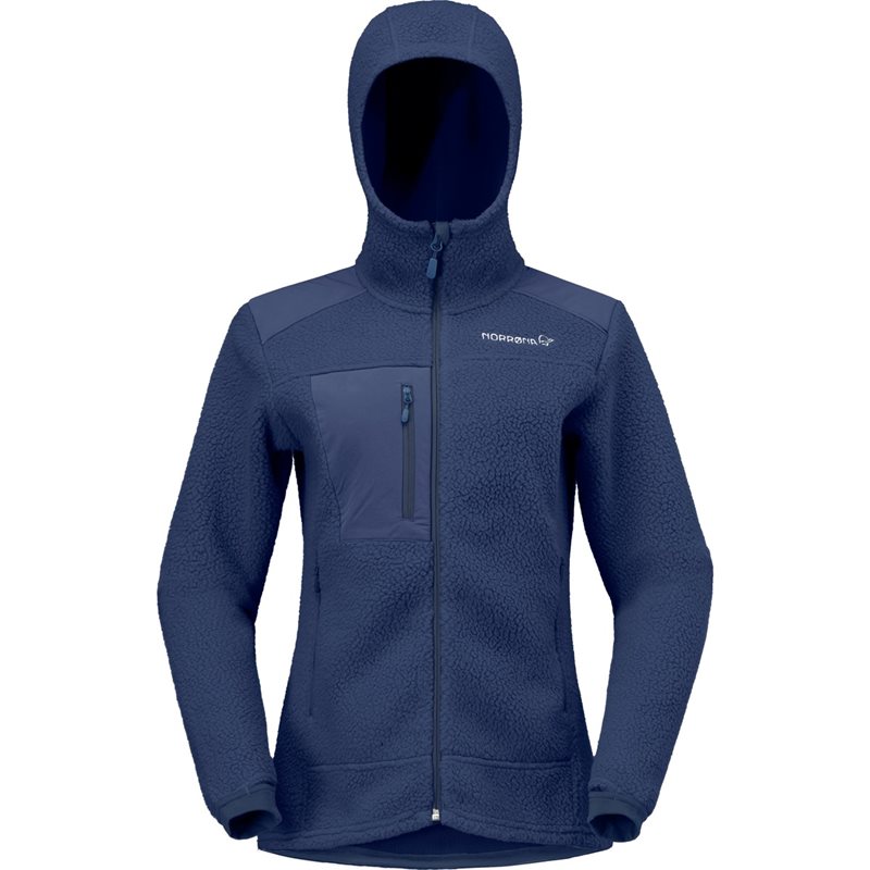 Norr&oslash;na Trollveggen Warm3 Zip Hood Indigo Night - S