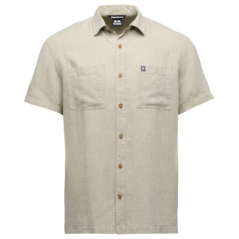 Black Diamond M Scenic Route Ss Shirt Pine Smoke-Chalk - S