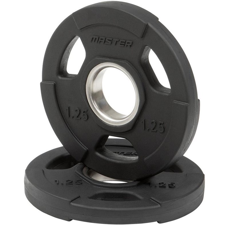 Master Fitness Gummiklädd Skiva Deluxe, Viktskivor gummerade - 1,25 kg