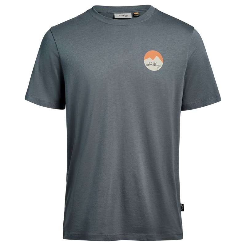 Lundhags J&auml;rpen Printed T-Shirt M Dk Sky Blue - S
