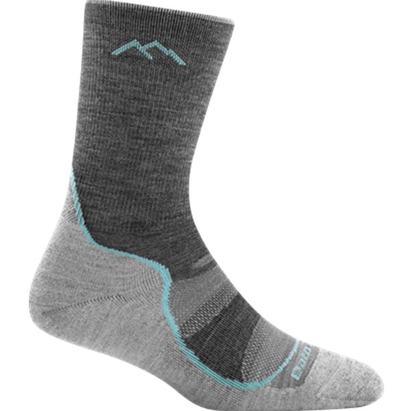 Darn Tough Light Hiker Micro Crew Lightweight With Slate - S