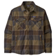 Patagonia M's LW Insulated Fjord Flannel Shirt Snow Owl: Basin Green