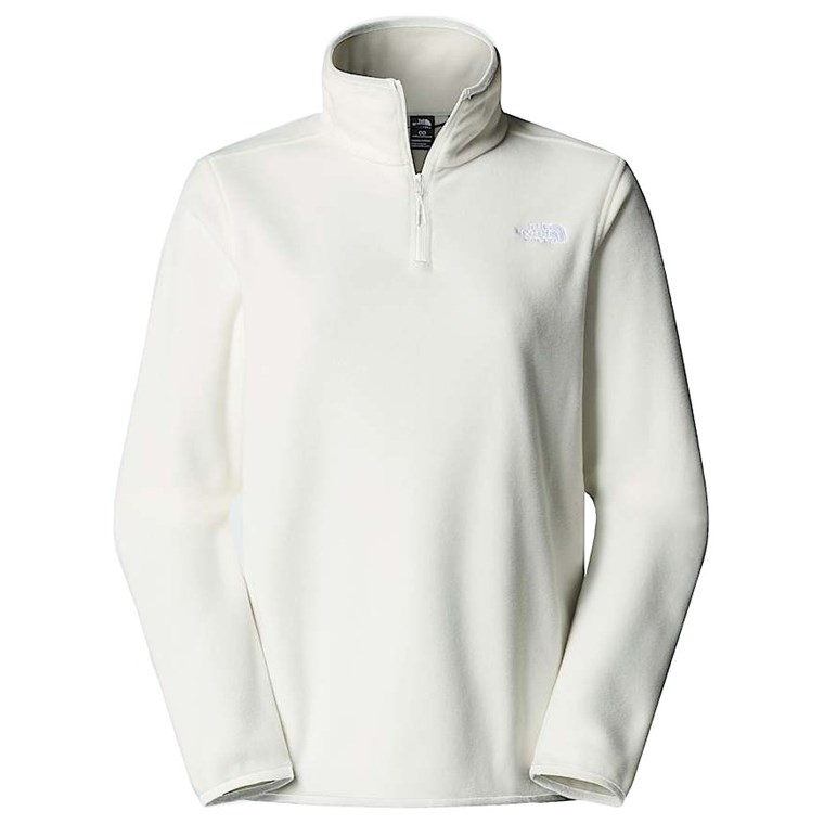 The North Face W Glacier Fleece 1/4 Zip Jacket White Dune