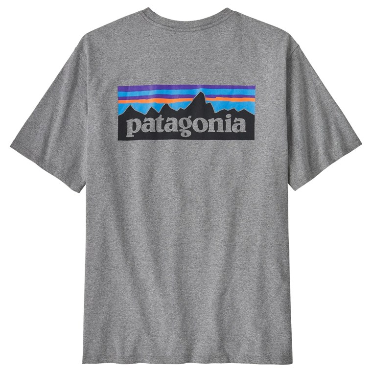Patagonia M's P-6 Logo Responsibili-Tee Gravel Heather