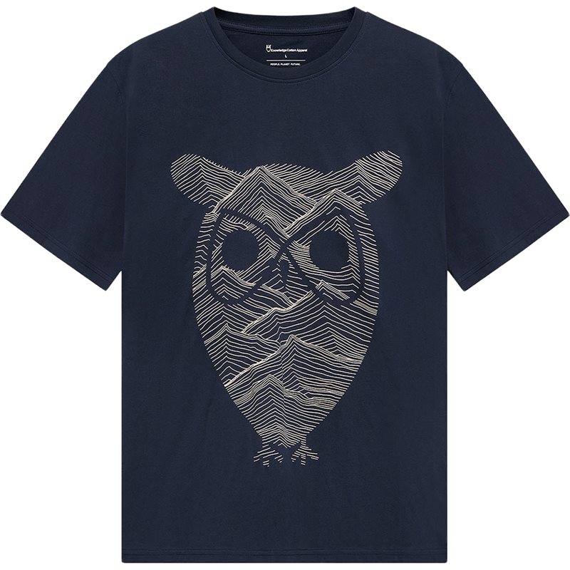 KnowledgeCotton Apparel Front Print T-Shirt Night Sky - XXL