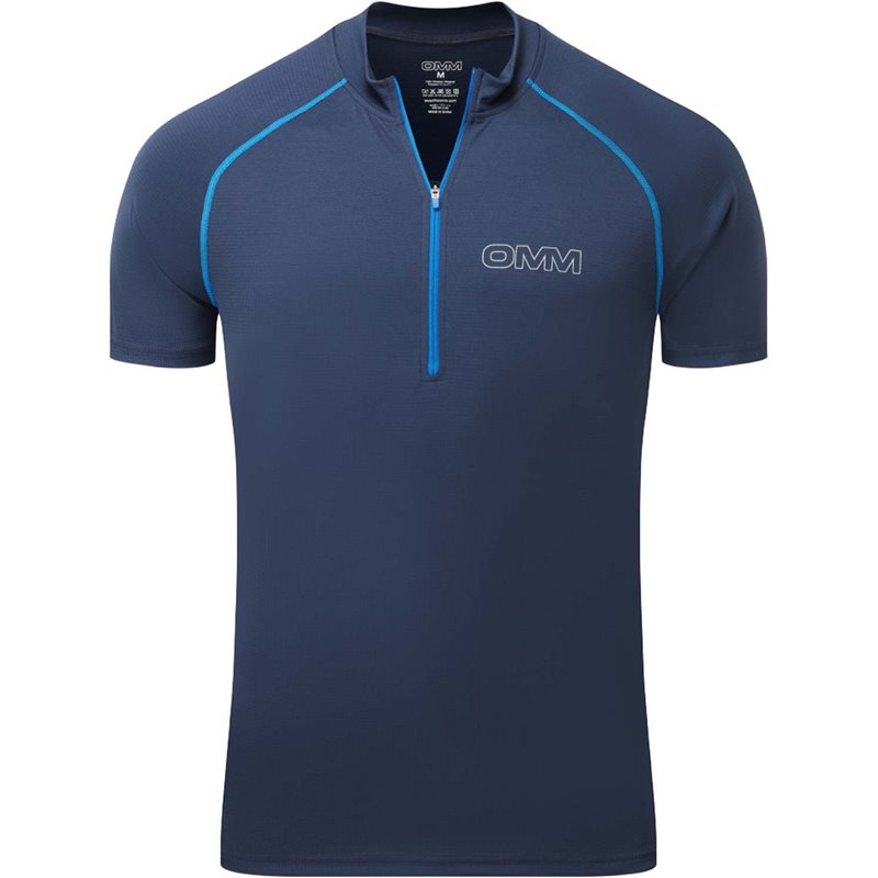 OMM Bearing Zip Tee SS M Navy - XS