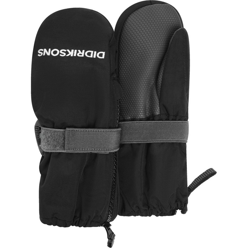 Didriksons Biggles Kids' Zip Mittens Black - 2-4y