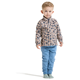 Didriksons Monte Printed Kids' Full-Zip Penguino Beige
