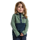Didriksons Monte Kids' Half Button Dark Moss