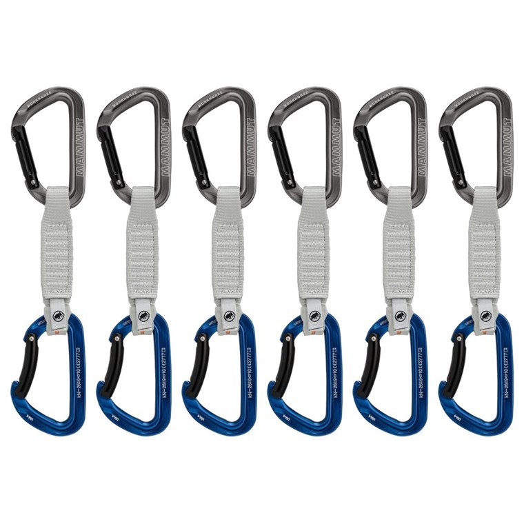 Mammut Workhorse Keylock 12 cm 6-Pack Quickdraws Straight Gate/Bent Gate Key Lock, G