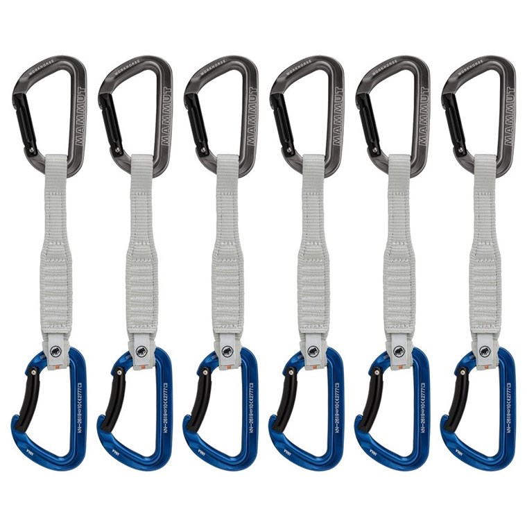Mammut Workhorse Keylock 17 cm 6-Pack Quickdraws Straight Gate/Bent Gate Key Lock, G