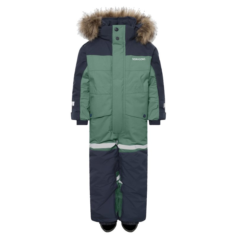 Didriksons Bjärven Kids' Coverall Dark Moss - 90