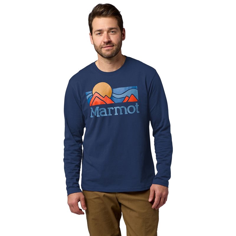 Marmot Coastal Tee LS Nightfall Navy - S