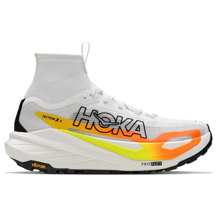 Hoka W Tecton X 4 Frost/Neon Tangerine
