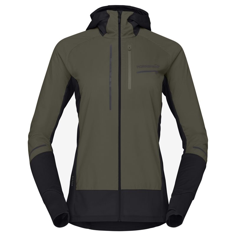 Norr&oslash;na Senja Alpha90 Zip Hood W's Olive Night - XS