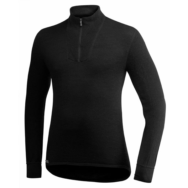 Woolpower Zip Turtleneck 200 Black - XXS