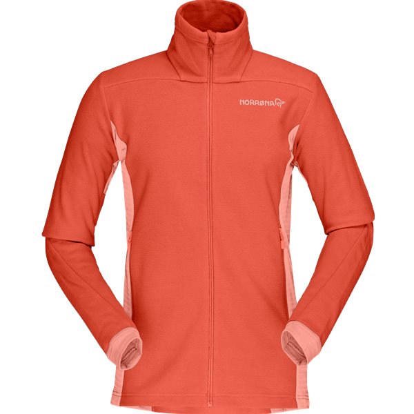 Norr&oslash;na Falketind Warm1 Jacket (w) Orange Alert/Peach Amber - XS