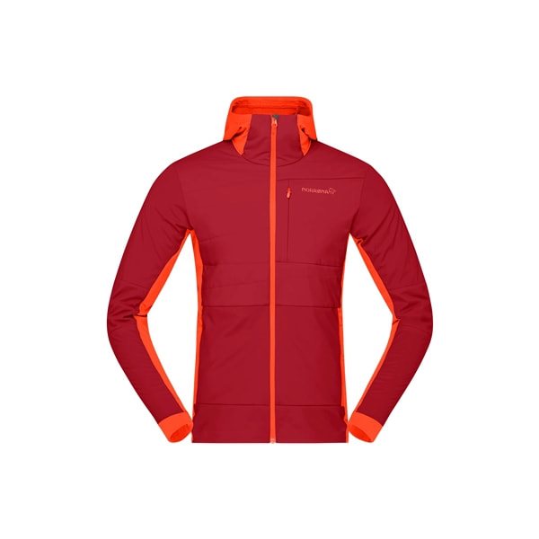 Norr&oslash;na Falketind Alpha90 Insulated Zip Hood M's Arednalin/Rhubarb - S