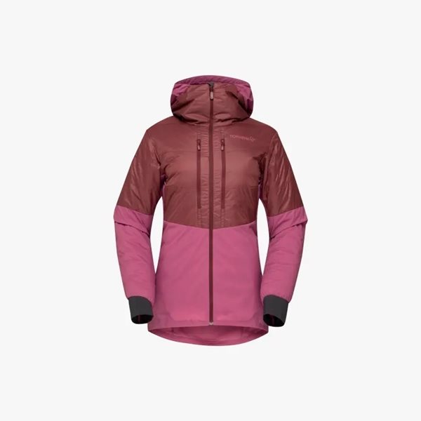 Norr&oslash;na Lyngen Aero80 Insulated Zip Hood W's Violet Quartz - XS