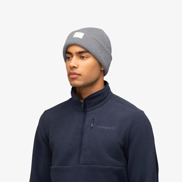Norr&oslash;na /29 Heavy Cotton Beanie Grey Melange