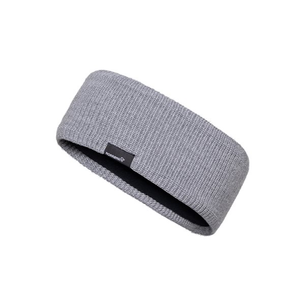 Norr&oslash;na /29 Heavy Merinoull Headband Grey Melange