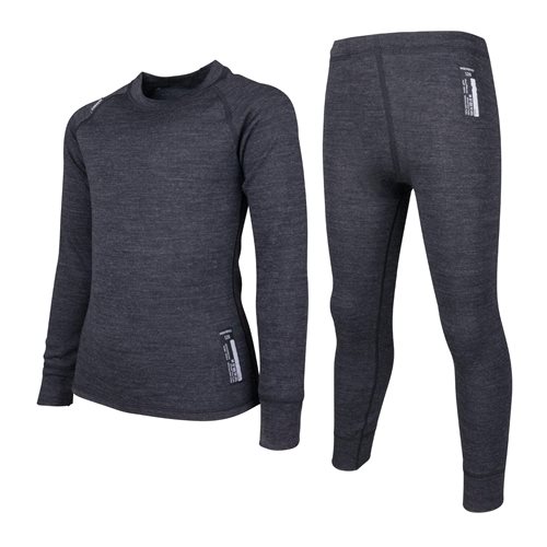 Lindberg Merino Set Jr Black Melange - 90